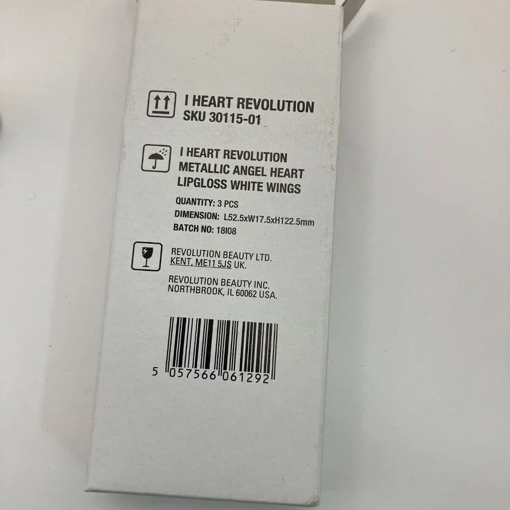 Revolution I Heart Revolution Metallic Angel Heart Lip Gloss White Wings 3 Pcs
